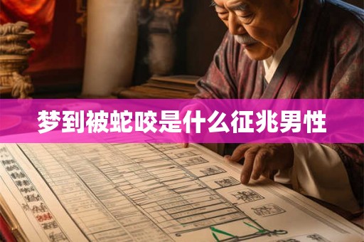 梦到被蛇咬是什么征兆男性