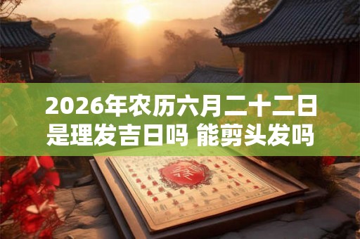 2026年农历六月二十二日是理发吉日吗 能剪头发吗