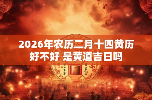 2026年农历二月十四黄历好不好 是黄道吉日吗