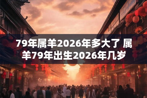 79年属羊2026年多大了 属羊79年出生2026年几岁