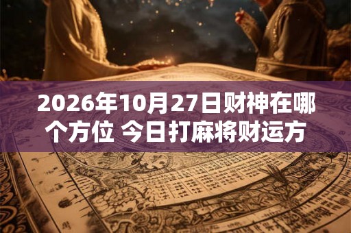 2026年10月27日财神在哪个方位 今日打麻将财运方位一览表