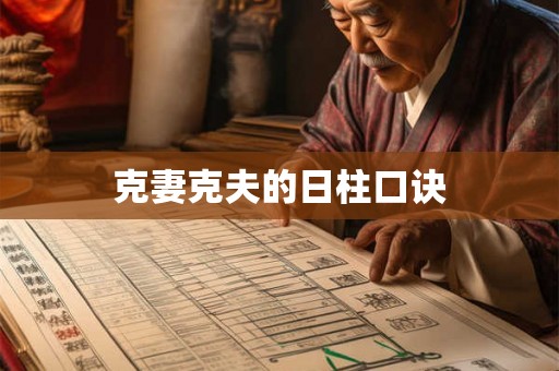 克妻克夫的日柱口诀