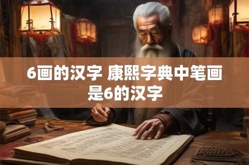 6画的汉字 康熙字典中笔画是6的汉字