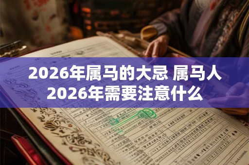 2026年属马的大忌 属马人2026年需要注意什么 2026年属马的大忌 属马人2026年需要注意什么