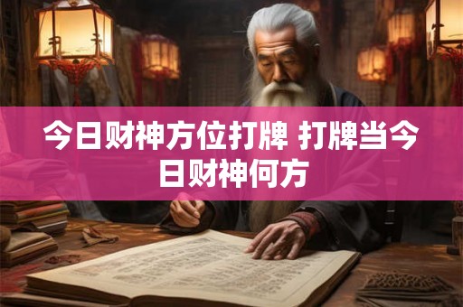 今日财神方位打牌 打牌当今日财神何方