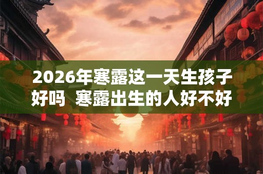 2026年寒露这一天生孩子好吗  寒露出生的人好不好