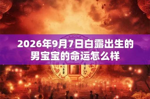 2026年9月7日白露出生的男宝宝的命运怎么样