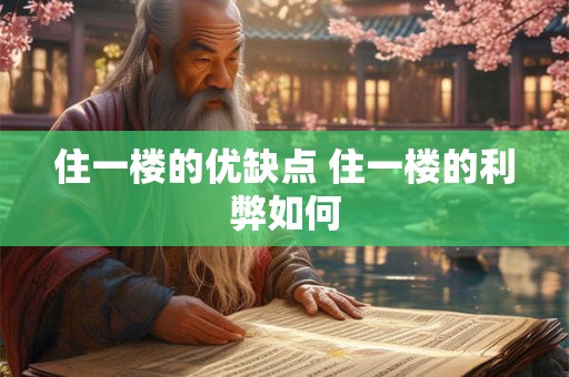 住一楼的优缺点 住一楼的利弊如何