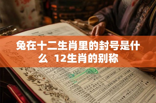 兔在十二生肖里的封号是什么  12生肖的别称