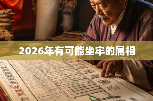 2026年有可能坐牢的属相