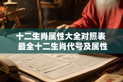 十二生肖属性大全对照表 最全十二生肖代号及属性 十二生肖属性大全对照表 最全十二生肖代号及属性