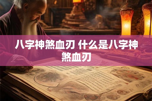 八字神煞血刃 什么是八字神煞血刃 八字神煞血刃 什么是八字神煞血刃