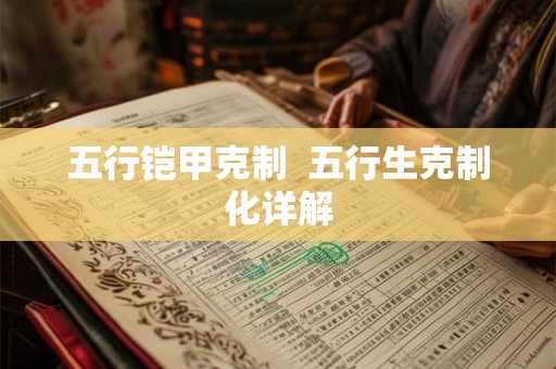 五行铠甲克制  五行生克制化详解