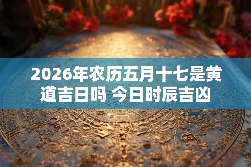 2026年农历五月十七是黄道吉日吗 今日时辰吉凶