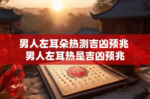 男人左耳朵热测吉凶预兆 男人左耳热是吉凶预兆 男人左耳朵热测吉凶预兆 男人左耳热是吉凶预兆