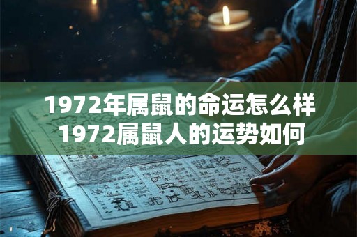 1972年属鼠的命运怎么样 1972属鼠人的运势如何