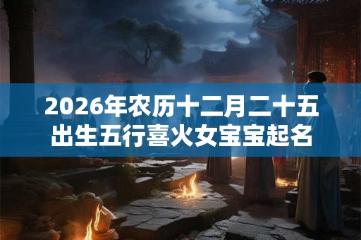 2026年农历十二月二十五出生五行喜火女宝宝起名