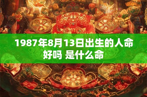 1987年8月13日出生的人命好吗 是什么命 1987年8月13日出生的人命好吗 是什么命