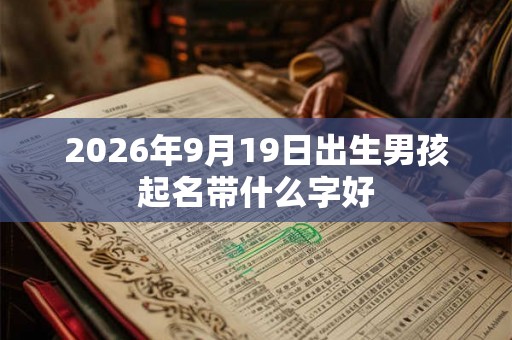 2026年9月19日出生男孩起名带什么字好