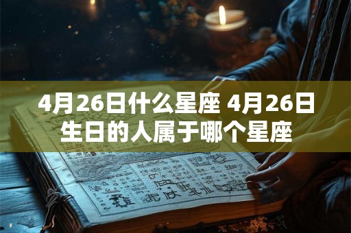 4月26日什么星座 4月26日生日的人属于哪个星座