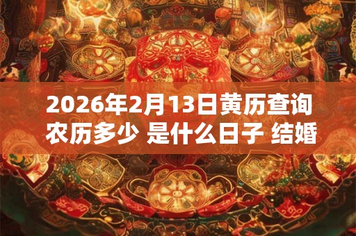 2026年2月13日黄历查询 农历多少 是什么日子 结婚吉时