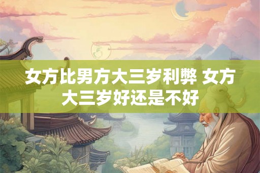 女方比男方大三岁利弊 女方大三岁好还是不好