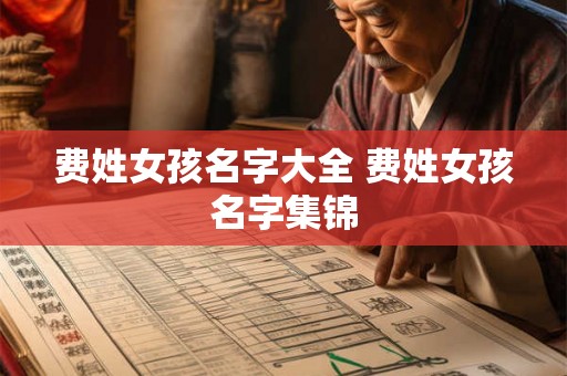 费姓女孩名字大全 费姓女孩名字集锦