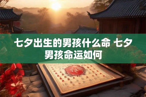 七夕出生的男孩什么命 七夕男孩命运如何