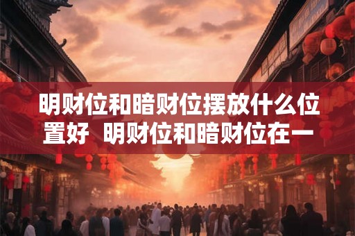 明财位和暗财位摆放什么位置好  明财位和暗财位在一起好吗
