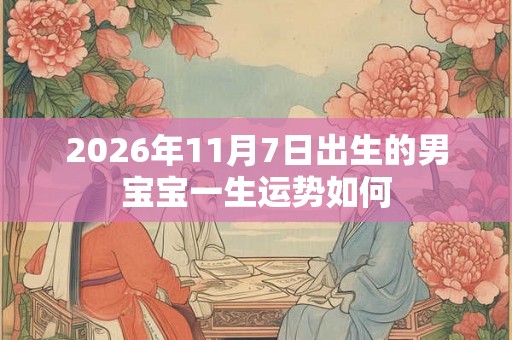 2026年11月7日出生的男宝宝一生运势如何 2026年11月7日出生的男宝宝一生运势如何