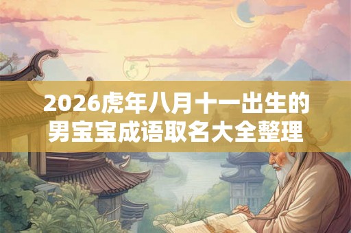 2026虎年八月十一出生的男宝宝成语取名大全整理 2026虎年八月十一出生的男宝宝成语取名大全整理