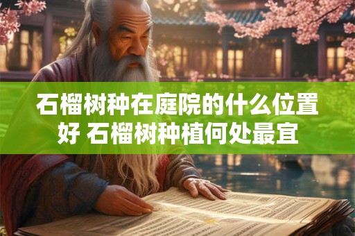石榴树种在庭院的什么位置好 石榴树种植何处最宜