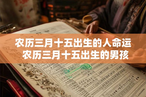 农历三月十五出生的人命运  农历三月十五出生的男孩命运