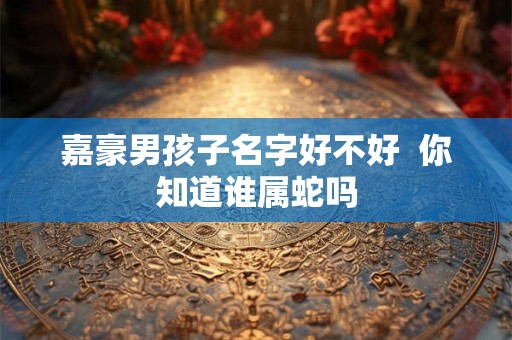 嘉豪男孩子名字好不好  你知道谁属蛇吗