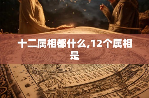 十二属相都什么,12个属相是