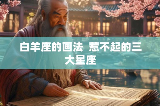白羊座的画法 惹不起的三大星座 白羊座的画法 惹不起的三大星座