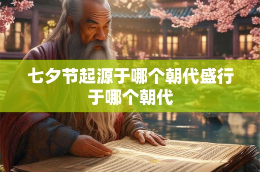 七夕节起源于哪个朝代盛行于哪个朝代