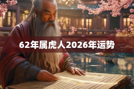 62年属虎人2026年运势