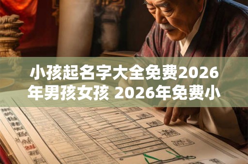 小孩起名字大全免费2026年男孩女孩 2026年免费小孩起名大全 小孩起名字大全免费2026年男孩女孩 2026年免费小孩起名大全