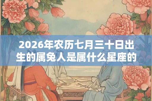 2026年农历七月三十日出生的属兔人是属什么星座的 2026年农历七月三十日出生的属兔人是属什么星座的