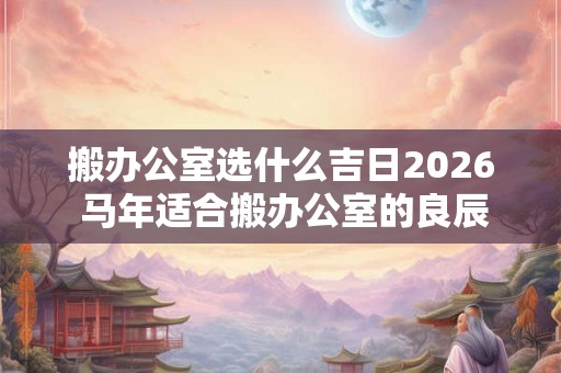 搬办公室选什么吉日2026 马年适合搬办公室的良辰吉日