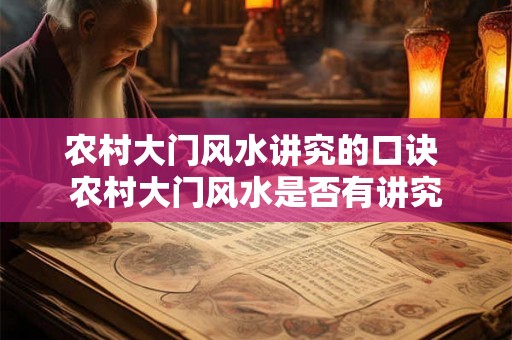 农村大门风水讲究的口诀 农村大门风水是否有讲究