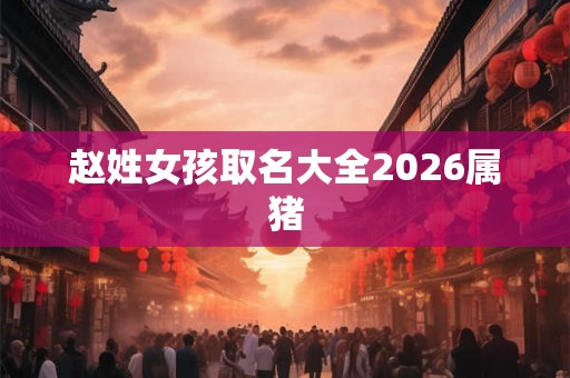 赵姓女孩取名大全2026属猪 赵姓女孩取名大全2026属猪