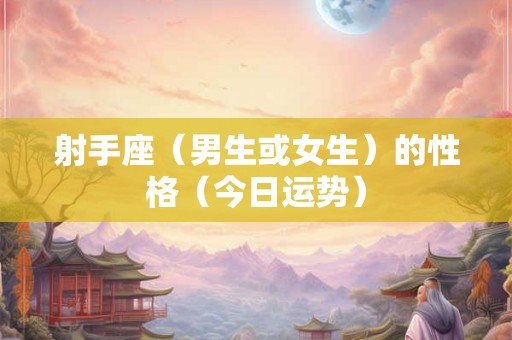 射手座（男生或女生）的性格（今日运势）