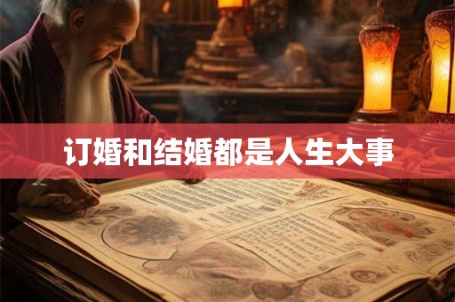 订婚和结婚都是人生大事