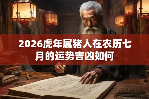 2026虎年属猪人在农历七月的运势吉凶如何