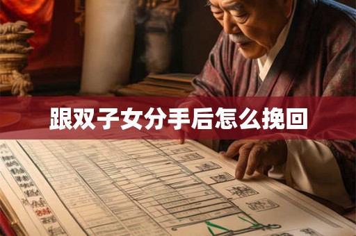 跟双子女分手后怎么挽回