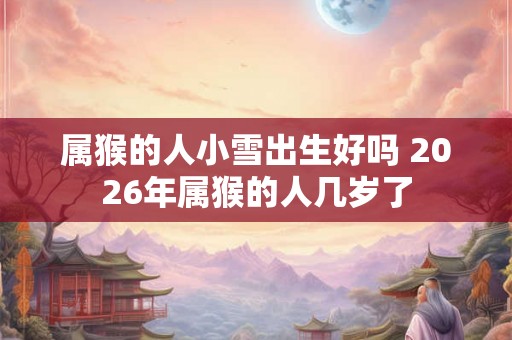 属猴的人小雪出生好吗 2026年属猴的人几岁了