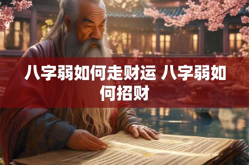 八字弱如何走财运 八字弱如何招财