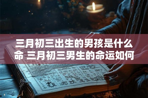三月初三出生的男孩是什么命 三月初三男生的命运如何